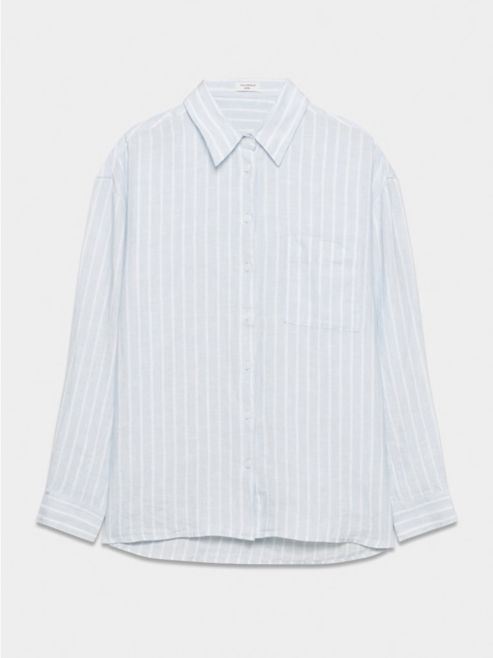 Aritzia The Group Siesta Linen Shirt — Jni St Glimmer/White, Size S